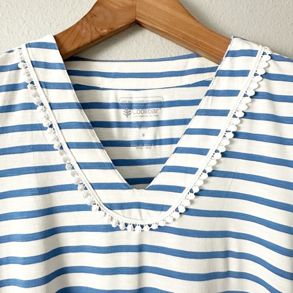 Coolibar Samoa Bay Cover-up UPF Long Sleeve Dress Women's Size Small NEW - Picture 12 of 13